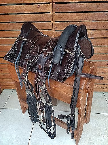Arreio Cutiano De Cabeça Ideal Para Cavalgada e Serviço Completo